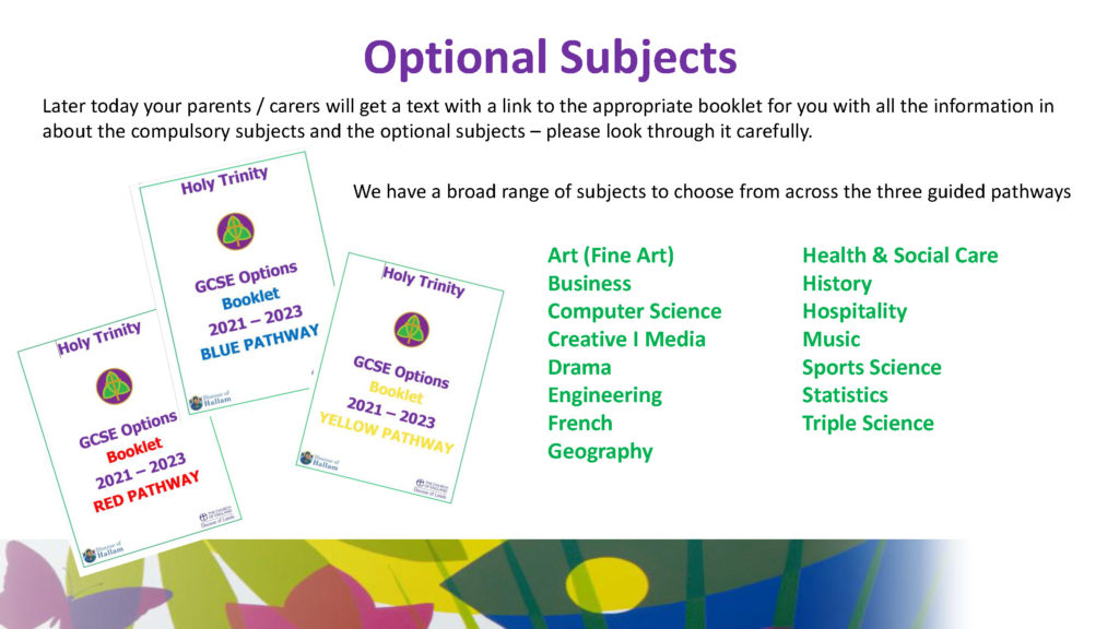 Year 9 Gcse Options Holy Trinity